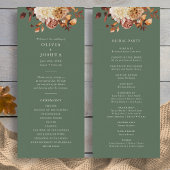 Sage Fall Wedding Programmakaart