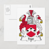 Sage Family Crest Briefkaart (Voorkant / Achterkant)
