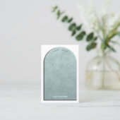 Sage Faux Leather Arch Earning Display Visitekaartje (Staand voorkant)