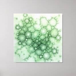 Sage Fenestrated Lichen Abstract - Biologisch Mode Canvas Afdruk
