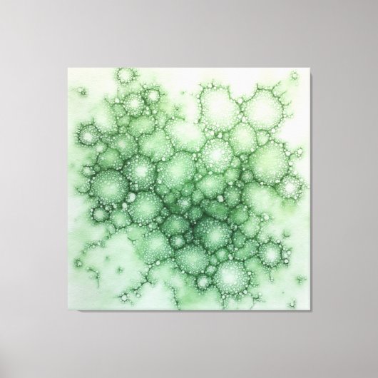 Sage Fenestrated Lichen Abstract - Biologisch Mode Canvas Afdruk (Voorkant)