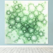 Sage Fenestrated Lichen Abstract - Biologisch Mode Canvas Afdruk (Insitu (Houten vloer))