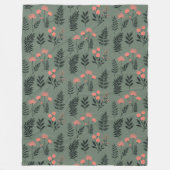 Sage Fern Fleece Deken, groot 60" x 80" (Voorkant)