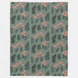 Sage Fern Fleece Deken, groot 60" x 80"