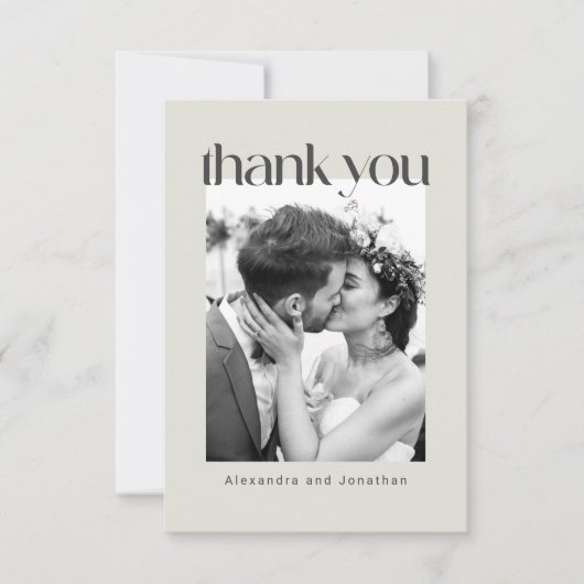 Sage Floral Boho Custom Message Weddenschap Bedankkaart (Voorkant)