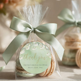 Sage Floral Bruidsfeest Dank Je Stickers