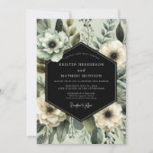 Sage Floral Opulent Wedding Kaart (Voorkant)