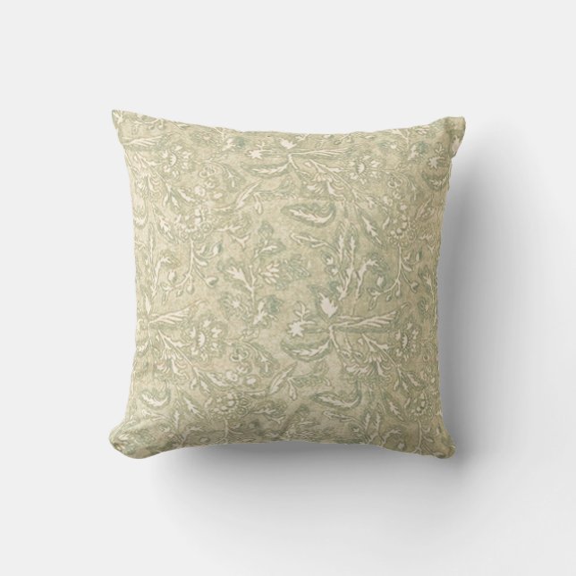  Sage Floral Pillow Kussen (Voorkant)