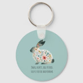 Sage Floral Rabbit Rescue Advocate Gift Sleutelhanger (Voorkant)