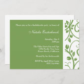 Sage Floral Vine Bachelorette Party Invitation Kaart (Voorkant / Achterkant)