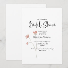 Sage Floral Waterverf Bridal Shower Kaart