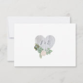 Sage Floral Wood Photo Wedding Save the Date Kaart (Achterkant)