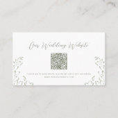 Sage Flourish QR code Website Kaart Plaatskaartje (Voorkant)