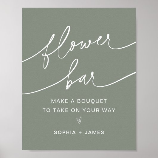 SAGE Flower Bar, maak je Bouquet-teken Poster (Voorkant)