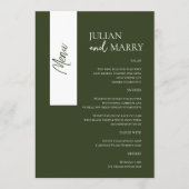 SAGE fluistert Soiree Menu (Voorkant)