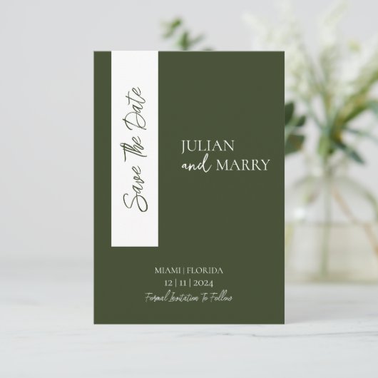 SAGE fluistert Soiree met foto Save The Date (Staand voorkant)