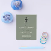 Sage Forest Pine Tree Indie Rustic budget Flyer (Enkel)