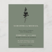 Sage Forest Pine Tree Indie Rustige budget Flyer (Voorkant)