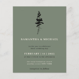 Sage Forest Pine Tree Indie Rustige budget Flyer