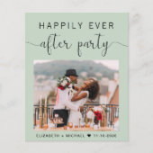 Sage Foto QR Code Weddenschappen Receptie Uitnodig (Voorkant)