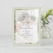 Sage Fotorepetitie & repetitie binnenste uitnodigi Kaart (Staand voorkant)