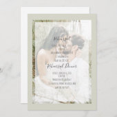 Sage Fotorepetitie & repetitie binnenste uitnodigi Kaart (Voorkant / Achterkant)