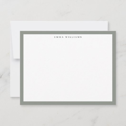 Sage Frame Notitiekaart Kaart (Voorkant)