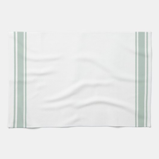 Sage Franse stijl Stripe Kitchen Tea Towel Theedoek (Horizontaal)