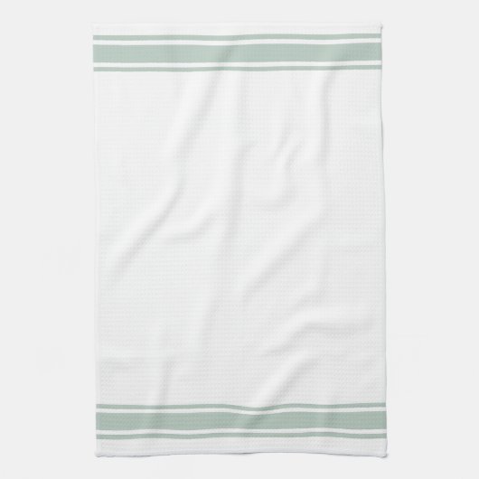 Sage Franse stijl Stripe Kitchen Tea Towel Theedoek (Verticaal)