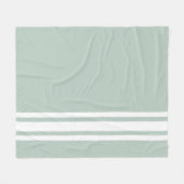 Sage Franse stijlstreep met schroefdraad Fleece Deken (Voorkant (Horizontaal))