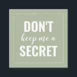 Sage Funny Hou me niet geheim minimalistisch Aanbevelingskaartje<br><div class="desc">Sage Funny Houd me geen geheim minimalistische verwijzingskaart</div>