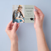 Sage Geen Modern Graduation Party Save the Date Flyer (Hand)