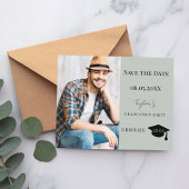 Sage Geen Modern Graduation Party Save the Date Flyer