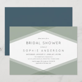 Sage gelaagd geometrisch & blauw leisteen Vrijgeze Kaart