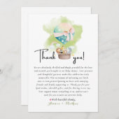 Sage Gender Reveal Baby Animal Safari Dank u Bedankkaart (Voorkant / Achterkant)