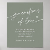 SAGE Generations of Love Wedding Sign Poster (Voorkant)