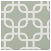 Sage Geometric Links Patroon Stof (Close Up)