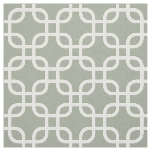 Sage Geometric Links Patroon Stof (Swatch)