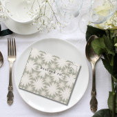 Sage Geometrisch Bloemen Patroon E-mail QR Code All In One Uitnodiging