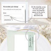 Sage gepersonaliseerd met gastnaam elegant menu
