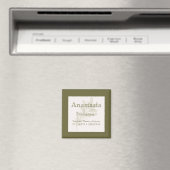 Sage gepersonaliseerde bruidsmeisje naam magneet (Insitu (Vaatwasser))