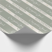 Sage Gepersonaliseerde Naam Congrats Afstudeerder Cadeaupapier (Hoek)