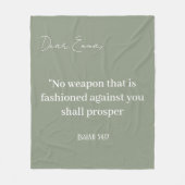 Sage Gepersonaliseerde Tekst Schrift Christelijke  Fleece Deken (Voorkant)