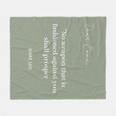 Sage Gepersonaliseerde Tekst Schrift Christelijke  Fleece Deken (Voorkant (Horizontaal))