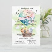 Sage Geslacht Onthul Dierensafari in een Hete Luch Kaart (Staand voorkant)