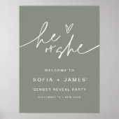 SAGE Geslacht onthullen Welkomstbord 18x24 Poster (Voorkant)