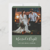 SAGE Getrouwd & Heldere Pas getrouwd Feestdagenkaart (Voorkant)