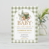 Sage Gingerbread Cacaobabyshower Kaart (Staand voorkant)