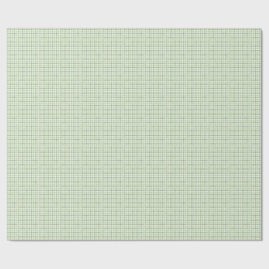 Sage Gingham Baby Shower Cadeaupapier (Vlak)