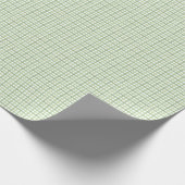 Sage Gingham Baby Shower Cadeaupapier (Hoek)